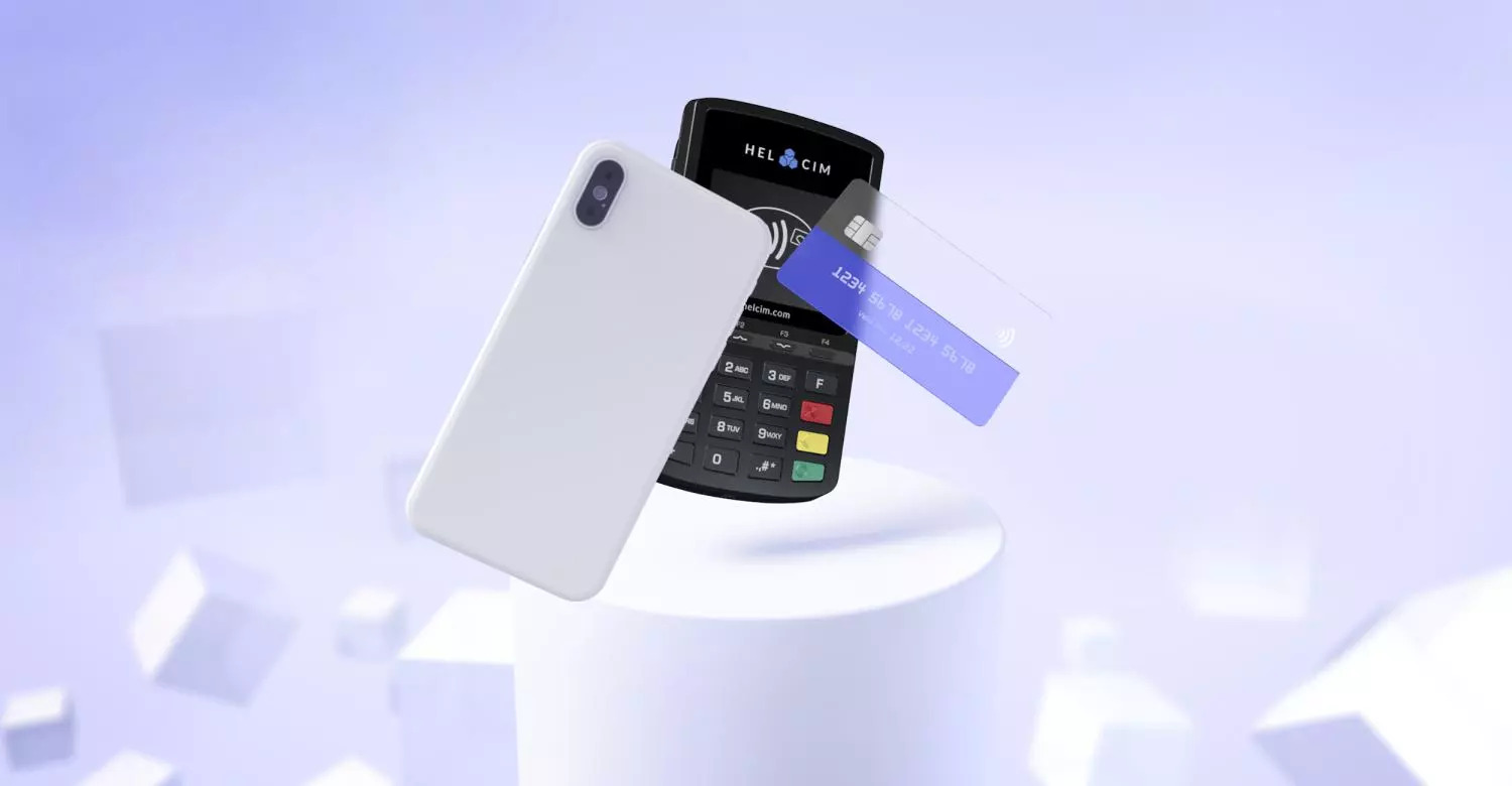 a credit card being tapped for payment