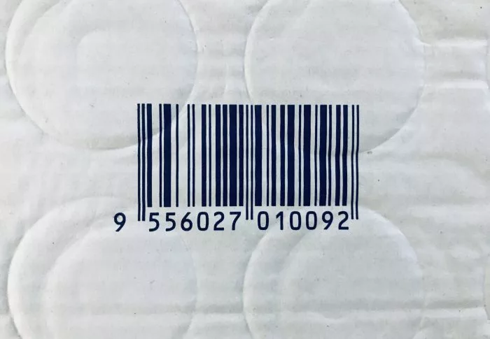 universal product code stamped on a product