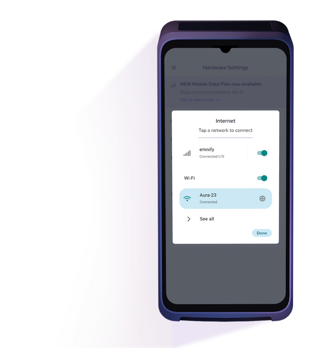 Helcim smart terminal interface