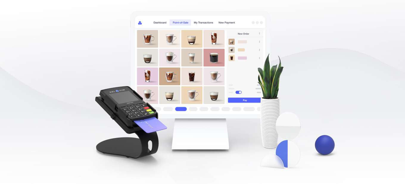 Helcim point-of-sale system and the Helcim card reader