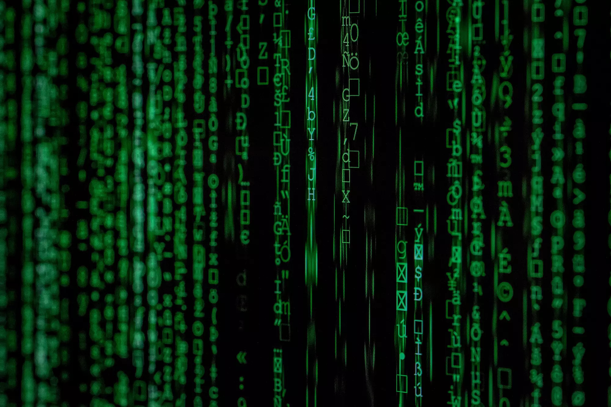 encryption code rin a Matrix style aesthetic